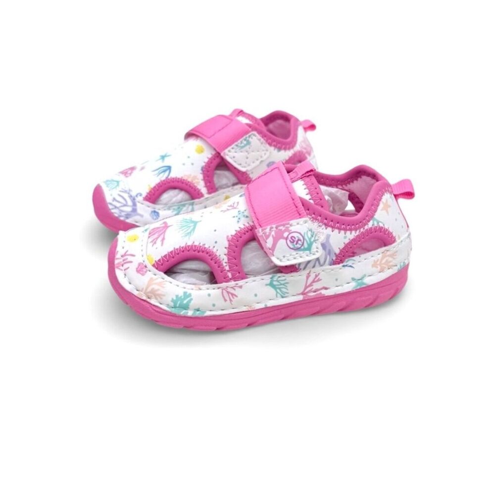 Stride Rite Soft Motion Splash Toddler Girls Sandals Size 4 Pink Water Shoes